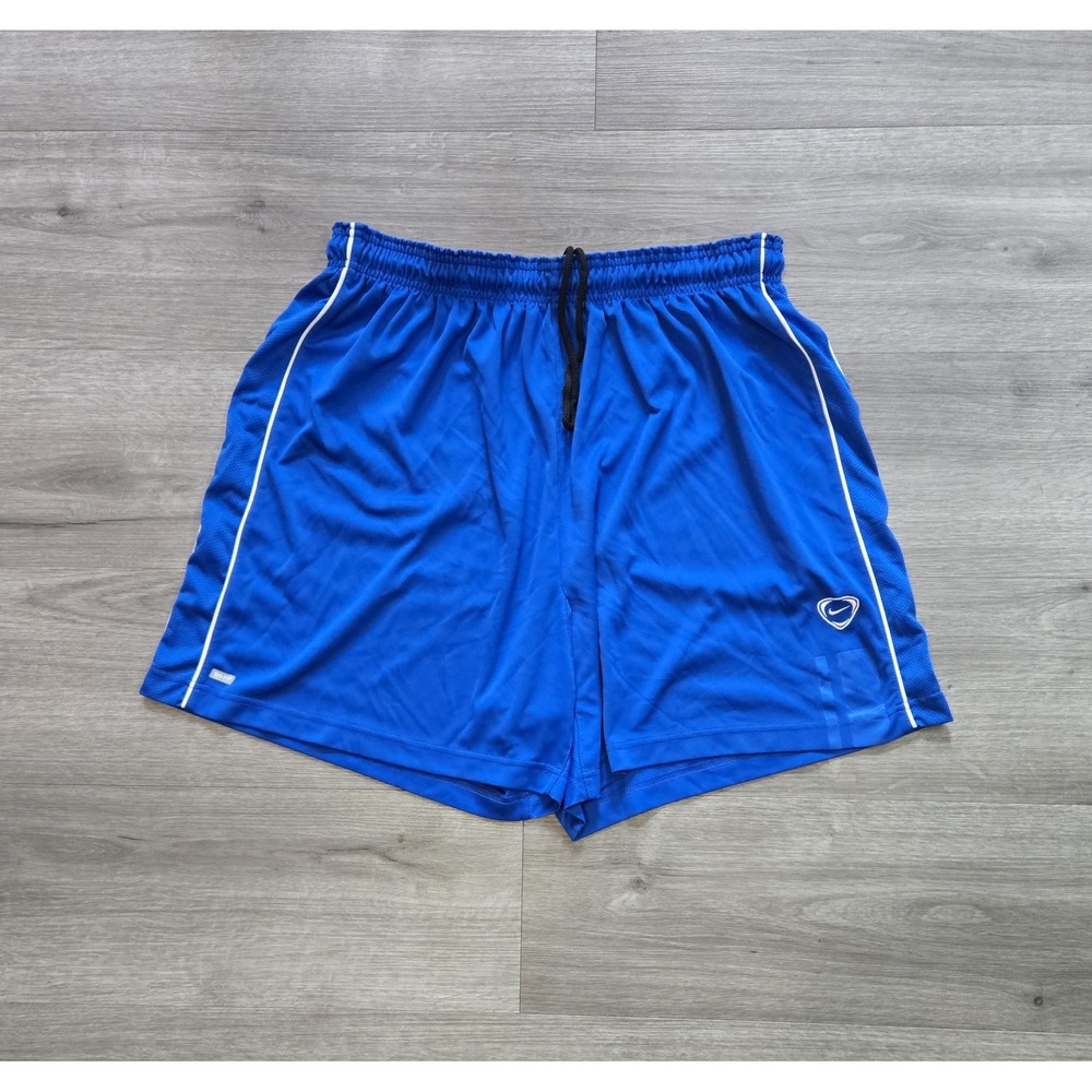 Vintage Nike Shorts Mens XL Blue DriFIT Mesh Basketball Athletic Running Y2K Gym